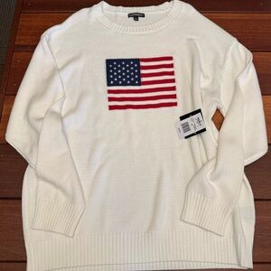 Harper & Ivy American Flag Knit Sweater